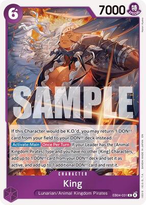 King card from The Azure Sea's Seven