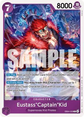Eustass"Captain"Kid - EB04-039 card from The Azure Sea's Seven