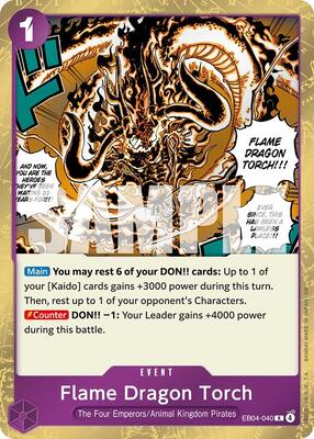 Flame Dragon Torch card from The Azure Sea's Seven