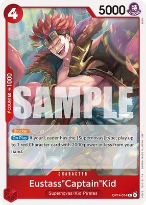 Eustass"Captain"Kid - OP14-014 card from The Azure Sea's Seven