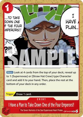 I Have a Plan to Take Down One of the Four Emperors!! card from The Azure Sea's Seven