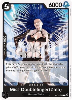 Miss Doublefinger(Zala) card from The Azure Sea's Seven