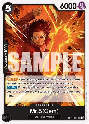 Mr.5(Gem) card from The Azure Sea's Seven