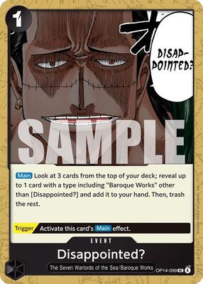 Disappointed? card from The Azure Sea's Seven