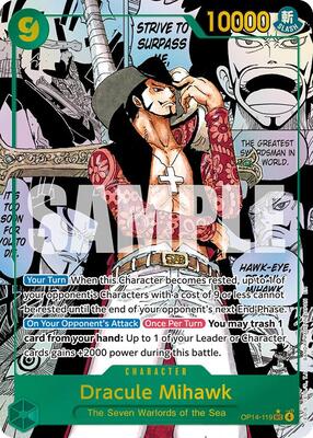 Dracule Mihawk (Manga) card from The Azure Sea's Seven