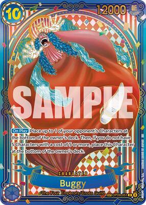 Buggy - OP09-051 (SP) (Gold) card from The Azure Sea's Seven