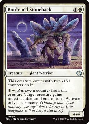 Burdened Stoneback card from Lorwyn Eclipsed