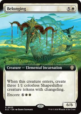 Belonging (Extended Art) card from Commander: Lorwyn Eclipsed