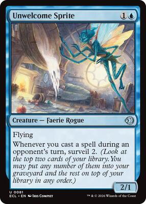 Unwelcome Sprite card from Lorwyn Eclipsed