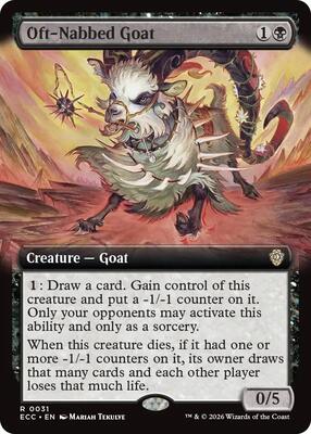 Oft-Nabbed Goat (Extended Art) card from Commander: Lorwyn Eclipsed
