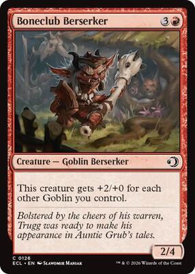 Boneclub Berserker card from Lorwyn Eclipsed