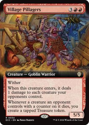 Village Pillagers (Extended Art) card from Commander: Lorwyn Eclipsed
