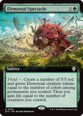 Elemental Spectacle (Extended Art) card from Commander: Lorwyn Eclipsed
