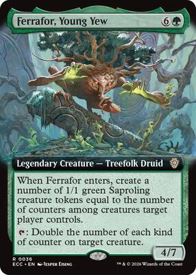 Ferrafor, Young Yew (Extended Art) card from Commander: Lorwyn Eclipsed