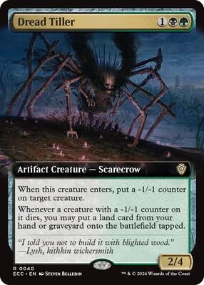Dread Tiller (Extended Art) card from Commander: Lorwyn Eclipsed