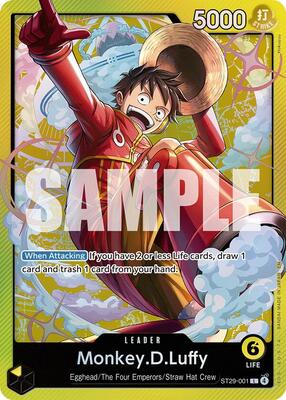 Monkey.D.Luffy (001) card from Starter Deck 29: Egghead