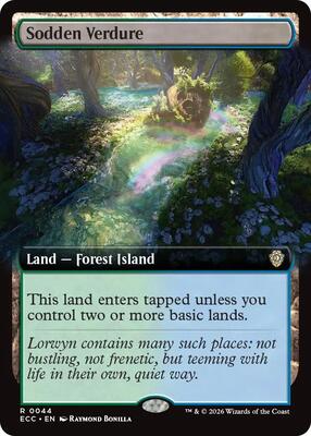 Sodden Verdure (Extended Art) card from Commander: Lorwyn Eclipsed