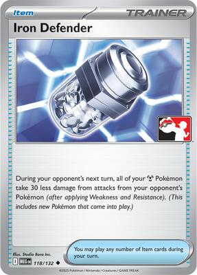 Iron Defender - 118/132 card from Prize Pack Series Cards