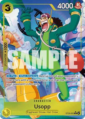 Usopp (Full Art) card from Starter Deck 29: Egghead