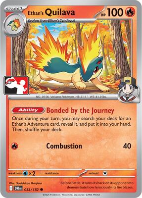 Ethan's Quilava - 033/182 card from Prize Pack Series Cards