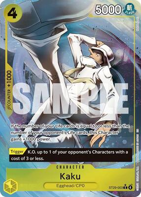 Kaku (Full Art) card from Starter Deck 29: Egghead