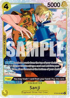 Sanji card from Starter Deck 29: Egghead