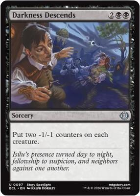 Darkness Descends card from Lorwyn Eclipsed