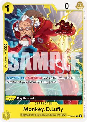 Monkey.D.Luffy (012) card from Starter Deck 29: Egghead