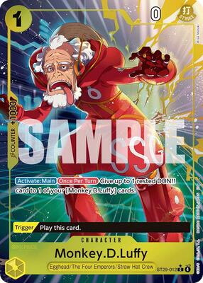 Monkey.D.Luffy (012) (Full Art) card from Starter Deck 29: Egghead
