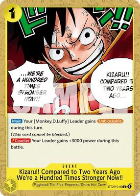 Kizaru!! Compared to Two Years Ago We're a Hundred Times Stronger Now!! card from Starter Deck 29: Egghead