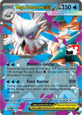 Mega Abomasnow ex - 036/132 card from Prize Pack Series Cards