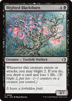 Blighted Blackthorn card from Lorwyn Eclipsed