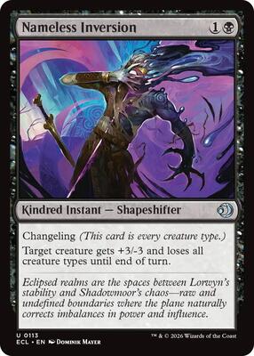 Nameless Inversion card from Lorwyn Eclipsed
