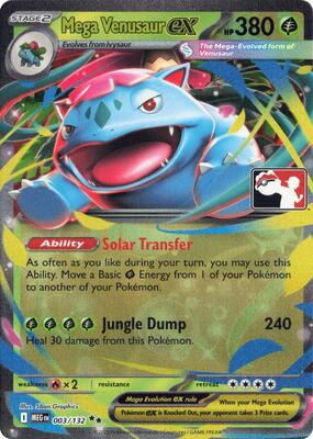 Mega Venusaur ex - 003/132 card from Prize Pack Series Cards