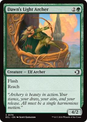 Dawn's Light Archer card from Lorwyn Eclipsed