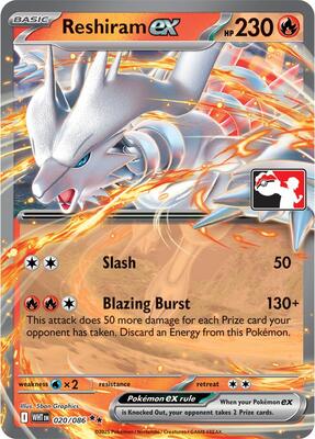 Reshiram ex - 020/086 card from Prize Pack Series Cards