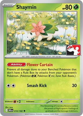 Shaymin - 010/182 card from Prize Pack Series Cards