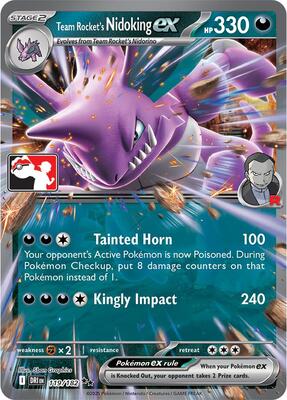Team Rocket's Nidoking ex - 119/182 card from Prize Pack Series Cards