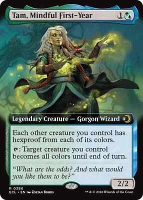 Tam, Mindful First-Year (Extended Art) card from Lorwyn Eclipsed