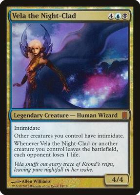 Vela the Night-Clad card from Commander's Arsenal