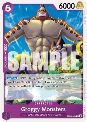 Groggy Monsters card from The Azure Sea's Seven Release Event Cards