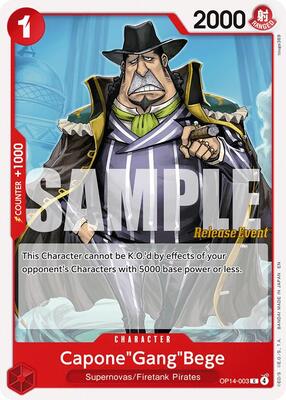 Capone"Gang"Bege card from The Azure Sea's Seven Release Event Cards