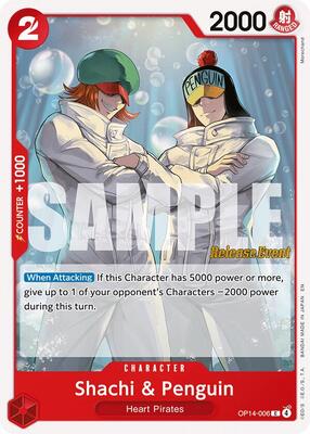 Shachi & Penguin card from The Azure Sea's Seven Release Event Cards