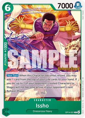 Issho - OP14-021 card from The Azure Sea's Seven Release Event Cards