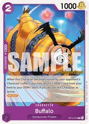 Buffalo card from The Azure Sea's Seven Release Event Cards