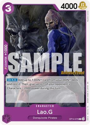 Lao.G card from The Azure Sea's Seven Release Event Cards