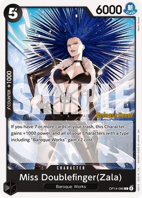 Miss Doublefinger(Zala) card from The Azure Sea's Seven Release Event Cards