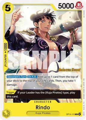 Rindo card from The Azure Sea's Seven Release Event Cards