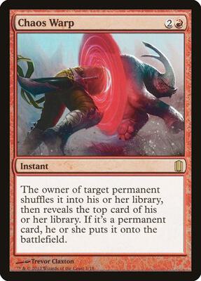Chaos Warp card from Commander's Arsenal