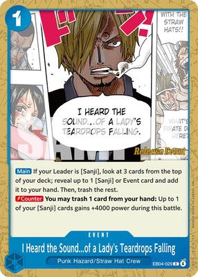 I Heard the Sound...of a Lady's Teardrops Falling card from The Azure Sea's Seven Release Event Cards